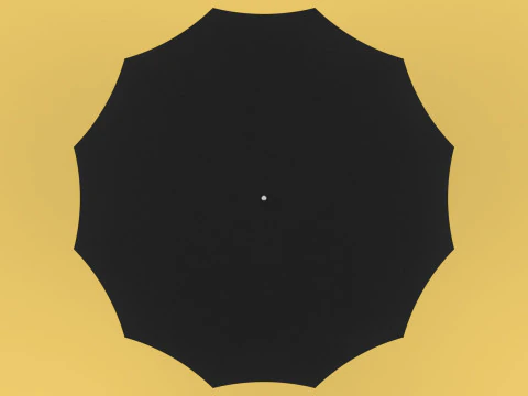 SAFETY UMBRELLA SELF DEFENSE FINGER HOLE GRIP FLASHLIGHT TORCH 3D Model