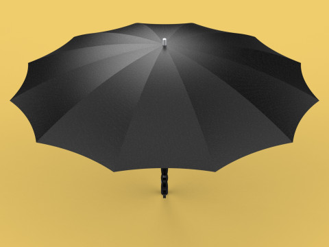 SELF DEFENSE UMBRELLA SAFETY FINGER HOLE GRIP FLASHLIGHT TORCH 3Dモデル