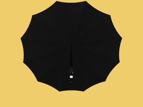 SELF DEFENSE UMBRELLA SAFETY FINGER HOLE GRIP FLASHLIGHT TORCH 3D Model