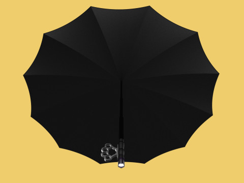 SELF DEFENSE UMBRELLA SAFETY FINGER HOLE GRIP FLASHLIGHT TORCH 3Dモデル