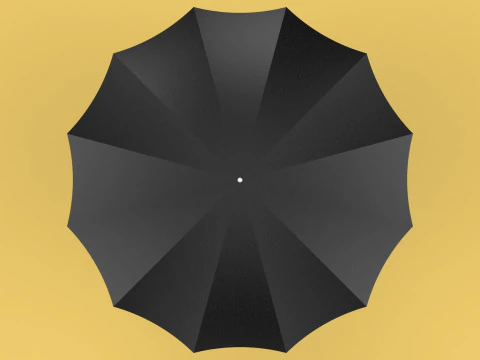 SELF DEFENSE UMBRELLA SAFETY FINGER HOLE GRIP FLASHLIGHT TORCH 3D Model