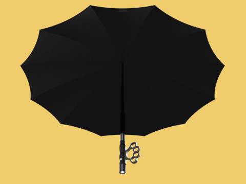 SELF DEFENSE UMBRELLA SAFETY FINGER HOLE GRIP FLASHLIGHT TORCH 3Dモデル
