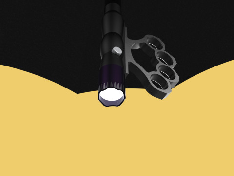 SELF DEFENSE UMBRELLA SAFETY FINGER HOLE GRIP FLASHLIGHT TORCH 3Dモデル