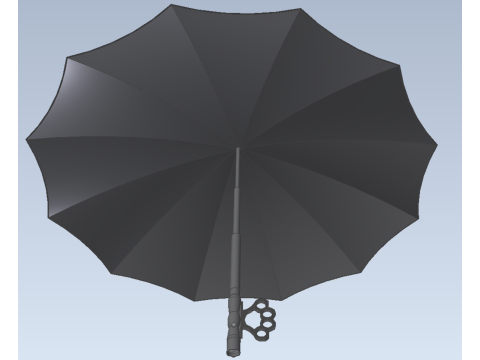 SELF DEFENSE UMBRELLA SAFETY FINGER HOLE GRIP FLASHLIGHT TORCH 3Dモデル
