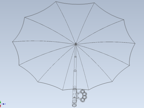 SELF DEFENSE UMBRELLA SAFETY FINGER HOLE GRIP FLASHLIGHT TORCH 3Dモデル