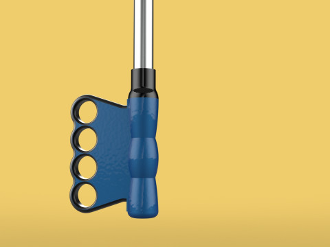 ERGONOMIC SAFE UMBRELLA FINGER HOLE GRIP HAND TEXTING IN RAIN 3D Модель