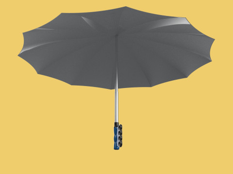 ERGONOMIC SAFE UMBRELLA FINGER HOLE GRIP HAND TEXTING IN RAIN 3D Модель