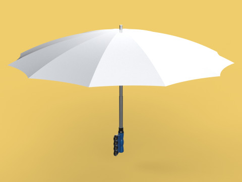 ERGONOMIC SAFE UMBRELLA FINGER HOLE GRIP HAND TEXTING IN RAIN 3D Модель