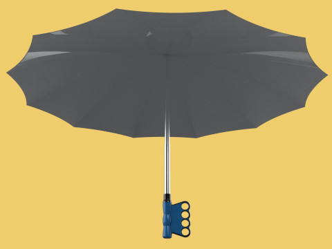 ERGONOMIC SAFE UMBRELLA FINGER HOLE GRIP HAND TEXTING IN RAIN 3D Модель