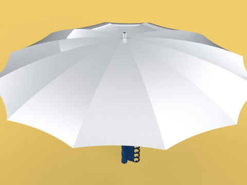 ERGONOMIC SAFE UMBRELLA FINGER HOLE GRIP HAND TEXTING IN RAIN 3D Модель