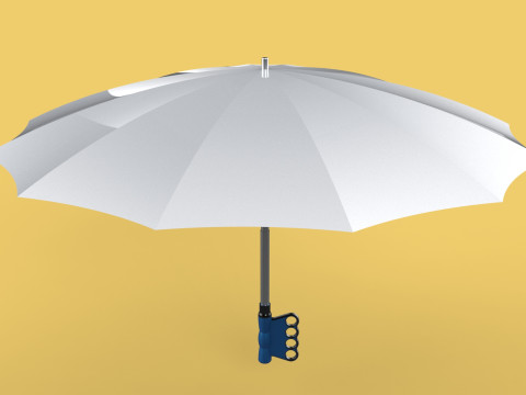 ERGONOMIC SAFE UMBRELLA FINGER HOLE GRIP HAND TEXTING IN RAIN 3D Модель