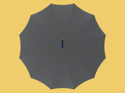 ERGONOMIC SAFE UMBRELLA FINGER HOLE GRIP HAND TEXTING IN RAIN 3D Модель