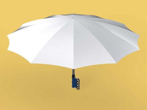 ERGONOMIC SAFE UMBRELLA FINGER HOLE GRIP HAND TEXTING IN RAIN 3D Модель