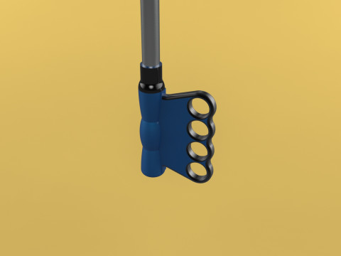 ERGONOMIC SAFE UMBRELLA FINGER HOLE GRIP HAND TEXTING IN RAIN 3D Модель