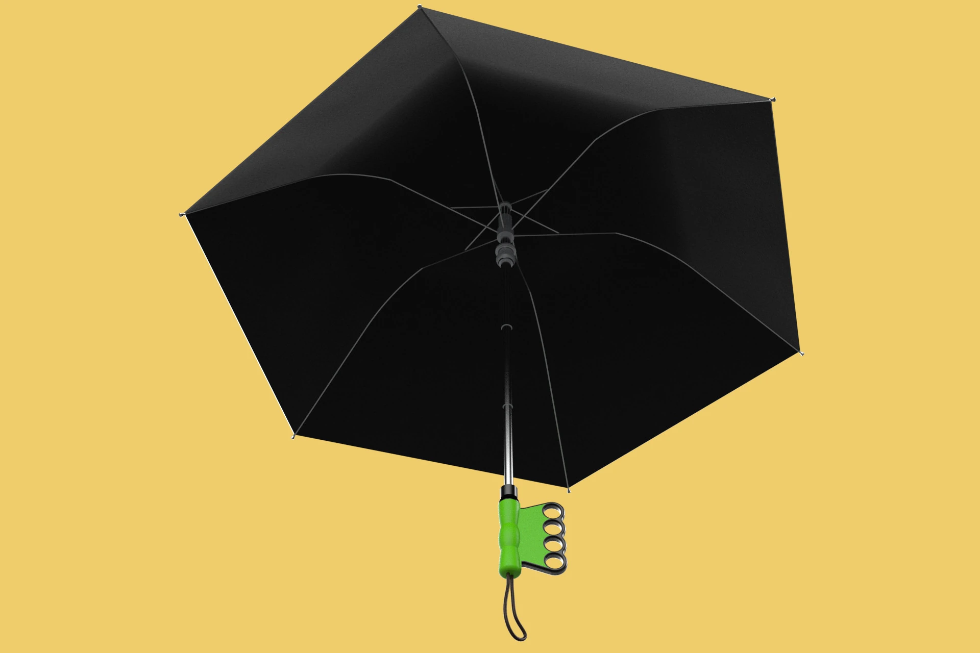 ERGONOMIC COMFORT UMBRELLA SAFE FINGER HOLE GRIP TEXTING IN RAIN 3D Model .c4d .max .obj .3ds .fbx .stl .blend 