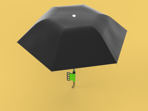 ERGONOMIC COMFORT UMBRELLA SAFE FINGER HOLE GRIP TEXTING IN RAIN 3D 模型