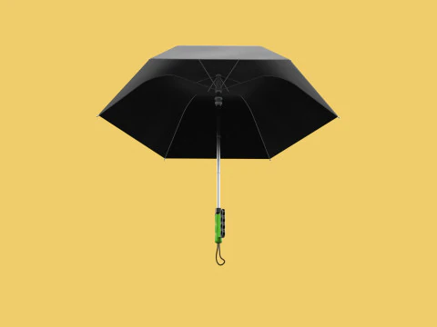 ERGONOMIC COMFORT UMBRELLA SAFE FINGER HOLE GRIP TEXTING IN RAIN 3D Model