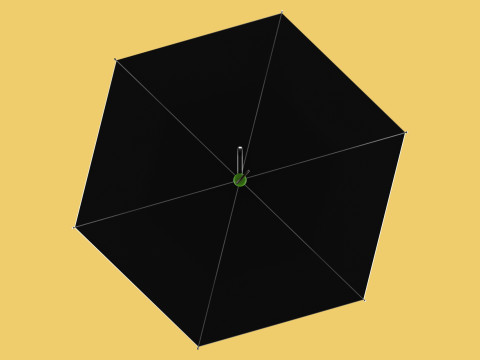 ERGONOMIC COMFORT UMBRELLA SAFE FINGER HOLE GRIP TEXTING IN RAIN 3D 模型