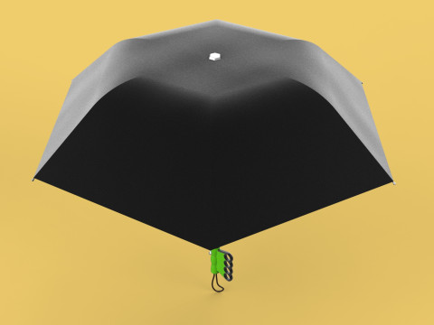 ERGONOMIC COMFORT UMBRELLA SAFE FINGER HOLE GRIP TEXTING IN RAIN 3D 模型