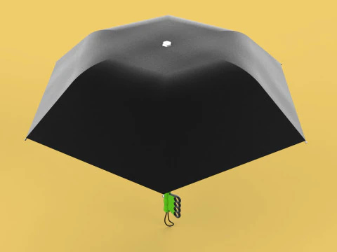 ERGONOMIC COMFORT UMBRELLA SAFE FINGER HOLE GRIP TEXTING IN RAIN 3D Model