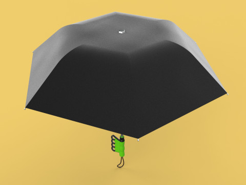 ERGONOMIC COMFORT UMBRELLA SAFE FINGER HOLE GRIP TEXTING IN RAIN 3D 模型