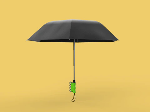 ERGONOMIC COMFORT UMBRELLA SAFE FINGER HOLE GRIP TEXTING IN RAIN 3D Model
