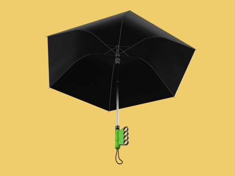 ERGONOMIC COMFORT UMBRELLA SAFE FINGER HOLE GRIP TEXTING IN RAIN 3D 模型