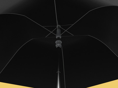 ERGONOMIC COMFORT UMBRELLA SAFE FINGER HOLE GRIP TEXTING IN RAIN 3D 模型