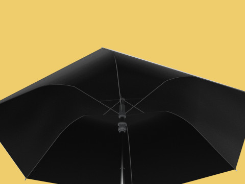 ERGONOMIC COMFORT UMBRELLA SAFE FINGER HOLE GRIP TEXTING IN RAIN 3D 模型