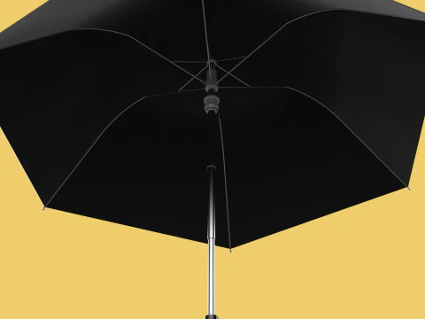 ERGONOMIC COMFORT UMBRELLA SAFE FINGER HOLE GRIP TEXTING IN RAIN 3D Model