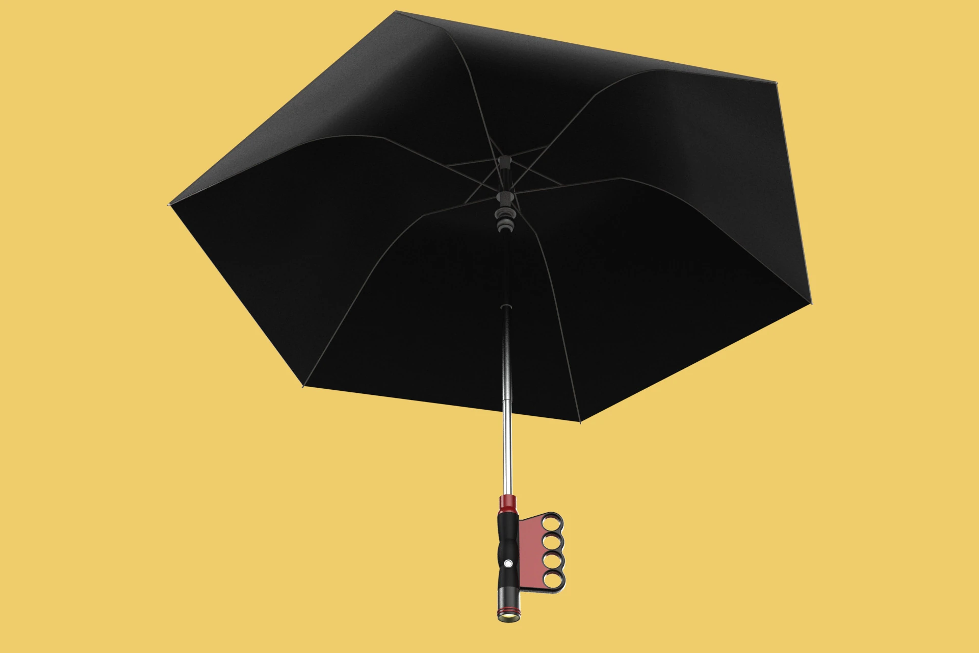 FLASHLIGHT ERGO UMBRELLA SAFE FINGERHOLE GRIP TEXTING RAIN TORCH 3D Model .c4d .max .obj .3ds .fbx .stl .blend 