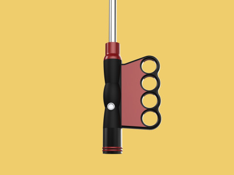FLASHLIGHT ERGO UMBRELLA SAFE FINGERHOLE GRIP TEXTING RAIN TORCH 3Dモデル