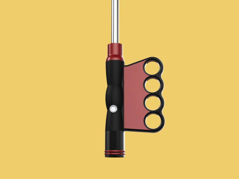 FLASHLIGHT ERGO UMBRELLA SAFE FINGERHOLE GRIP TEXTING RAIN TORCH 3D Model