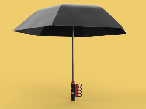 FLASHLIGHT ERGO UMBRELLA SAFE FINGERHOLE GRIP TEXTING RAIN TORCH 3Dモデル