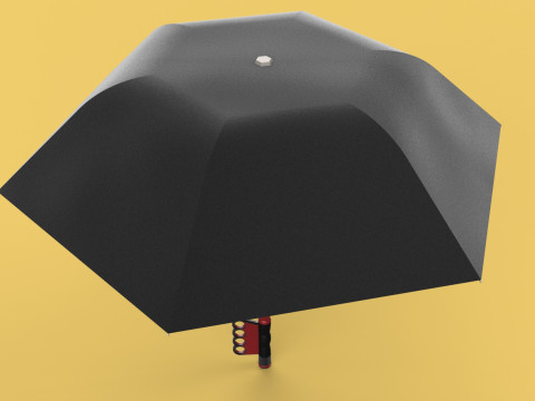 FLASHLIGHT ERGO UMBRELLA SAFE FINGERHOLE GRIP TEXTING RAIN TORCH 3Dモデル