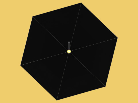 FLASHLIGHT ERGO UMBRELLA SAFE FINGERHOLE GRIP TEXTING RAIN TORCH 3Dモデル
