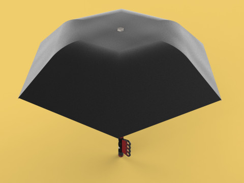FLASHLIGHT ERGO UMBRELLA SAFE FINGERHOLE GRIP TEXTING RAIN TORCH 3Dモデル