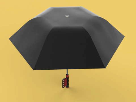 FLASHLIGHT ERGO UMBRELLA SAFE FINGERHOLE GRIP TEXTING RAIN TORCH 3D Model