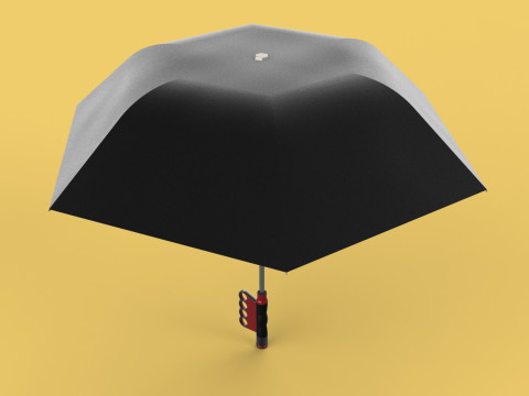 FLASHLIGHT ERGO UMBRELLA SAFE FINGERHOLE GRIP TEXTING RAIN TORCH 3Dモデル