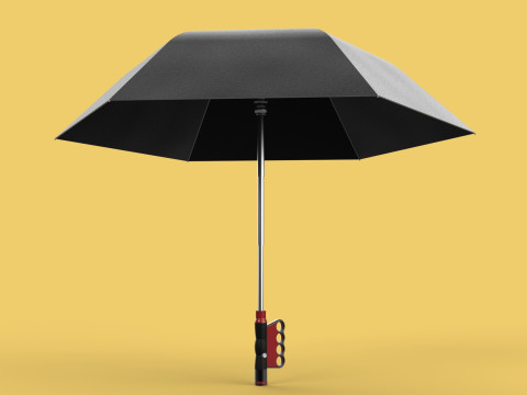 FLASHLIGHT ERGO UMBRELLA SAFE FINGERHOLE GRIP TEXTING RAIN TORCH 3Dモデル