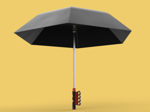 FLASHLIGHT ERGO UMBRELLA SAFE FINGERHOLE GRIP TEXTING RAIN TORCH 3Dモデル