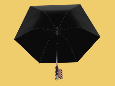 FLASHLIGHT ERGO UMBRELLA SAFE FINGERHOLE GRIP TEXTING RAIN TORCH 3Dモデル