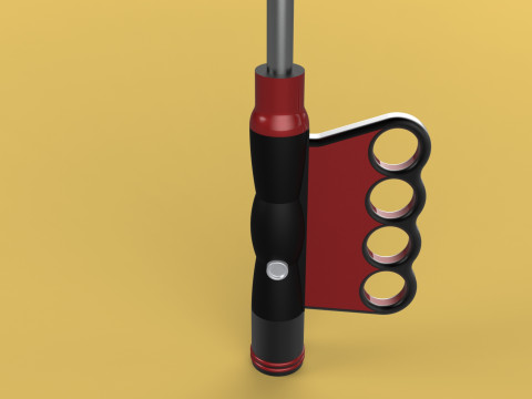 FLASHLIGHT ERGO UMBRELLA SAFE FINGERHOLE GRIP TEXTING RAIN TORCH 3Dモデル
