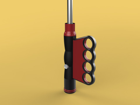 FLASHLIGHT ERGO UMBRELLA SAFE FINGERHOLE GRIP TEXTING RAIN TORCH 3Dモデル