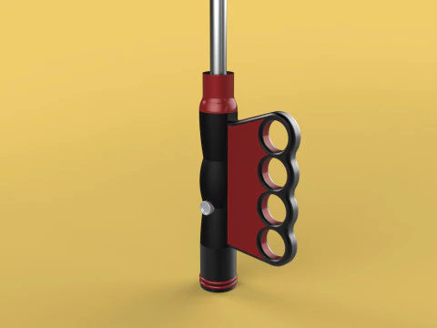 FLASHLIGHT ERGO UMBRELLA SAFE FINGERHOLE GRIP TEXTING RAIN TORCH 3D Model