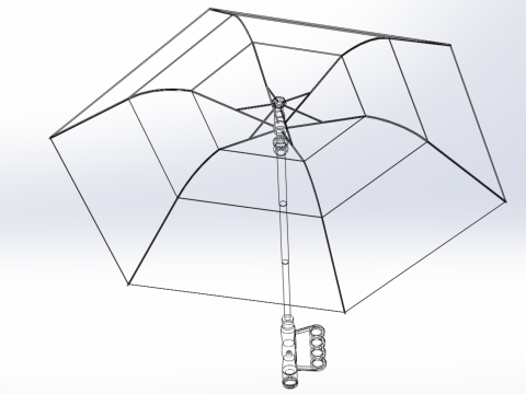 FLASHLIGHT ERGO UMBRELLA SAFE FINGERHOLE GRIP TEXTING RAIN TORCH 3Dモデル