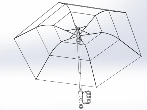 FLASHLIGHT ERGO UMBRELLA SAFE FINGERHOLE GRIP TEXTING RAIN TORCH 3D Model