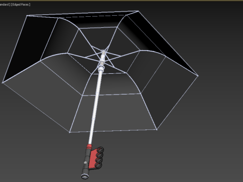 FLASHLIGHT ERGO UMBRELLA SAFE FINGERHOLE GRIP TEXTING RAIN TORCH 3Dモデル
