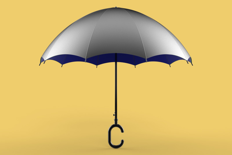 C SHAPE HANDLE STICK INVERTED REVERSE UMBRELLA AUTO FOLDABLE 3D Model .c4d .max .obj .3ds .fbx .stl .blend