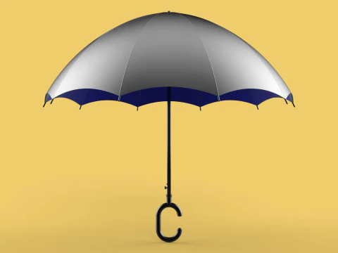 C-FORM-GRIFFSTICK INVERTIERTER REVERSE-REGENSCHIRM AUTOMATISCH FALTBAR 3D Modell